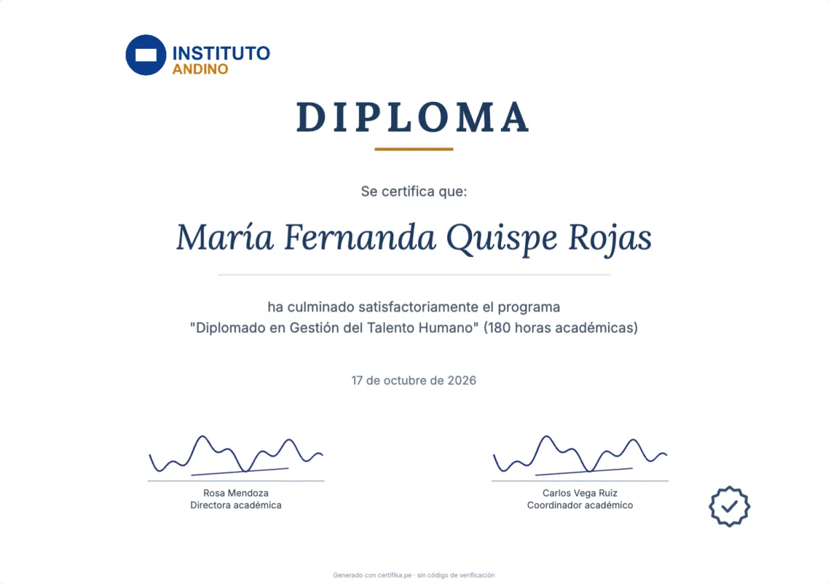 Modelo de diploma para diplomados y programas